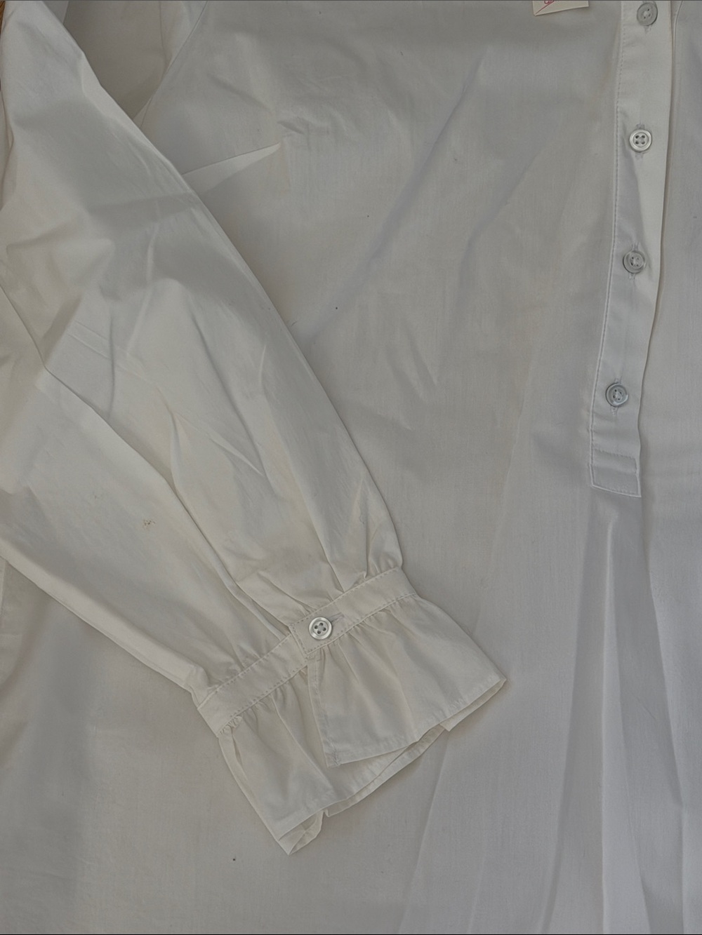 Talbots White Ruffle Collar Button-Front Top PXl - Picture 3 of 3